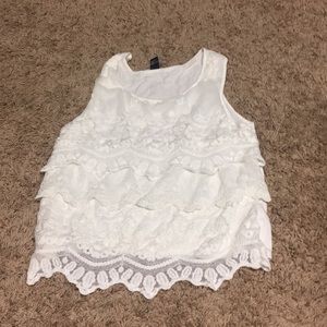 White lace tank